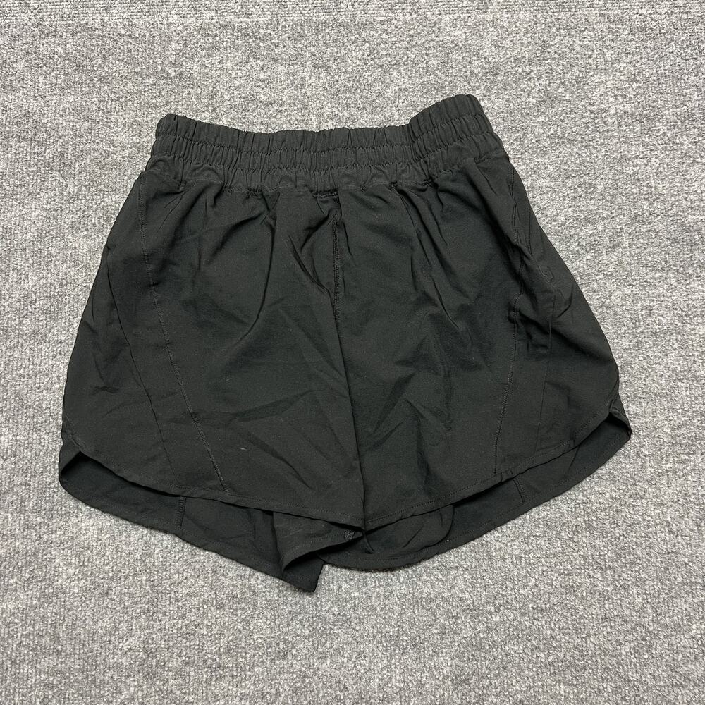 Lululemon Shorts Womens 6 Black Running Lined Drawstring Run Athletic